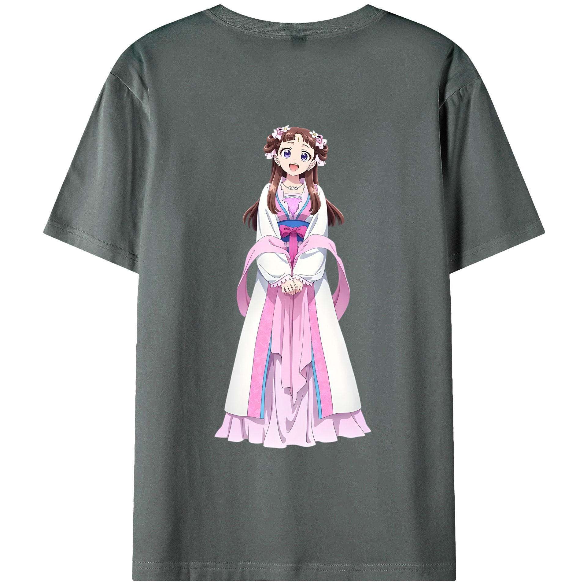 （画像用） 薬屋のひとりごと The Apothecary Diaries 綿100％ メンズ半袖Tシャツ（バックプリント） 通気性